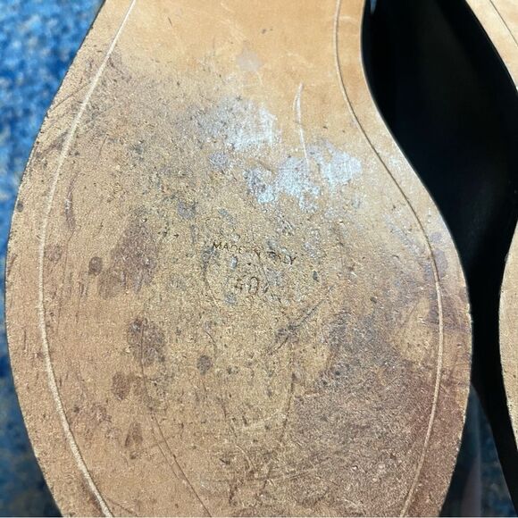 Givenchy Black Leather Chain Accent Slides - Picture 8 of 14